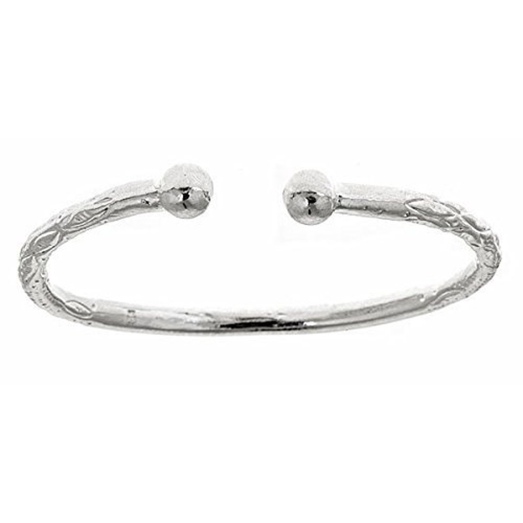 Ball .925 Sterling Silver West Indian Bangle - Etsy
