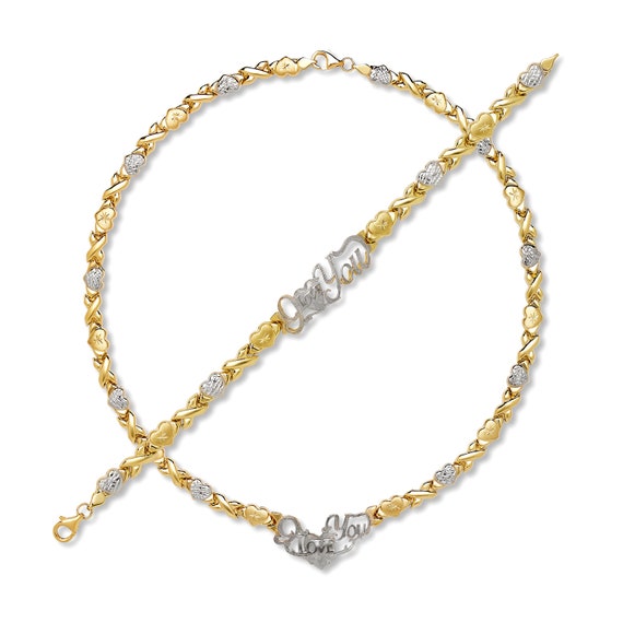 Better Jewelry 10K Yellow Gold xo Set necklace Bracelet Etsy