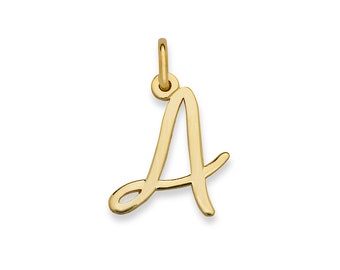 Magnolia Real Yellow Gold Initial Pendant, Charm
