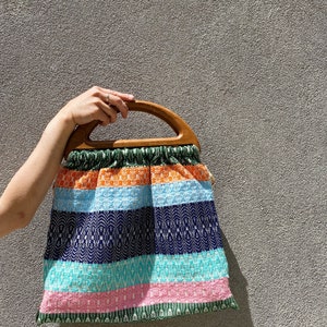 vintage tote, handbag knitted from the 70s image 1