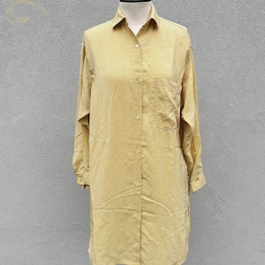 Vintage boho chic shirt, blouse, faded silk dress from the 90s