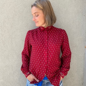 Charming vintage romantic provencal blouse, top from the 70s