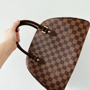 Louis Vuitton 2004 Vintage Damier Ebene Sarria Mini - Brown Handle