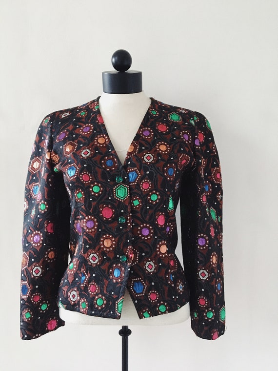 Vintage blazer,vest in jacquard from Guy Laroche
