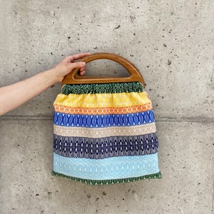 vintage tote, handbag knitted from the 70s image 2