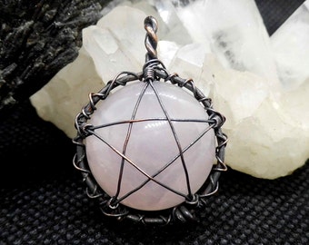 Sterling Silver Besom Pentagram Necklace Broom Pentagram Wiccan-Pagan Jewelry Large Broom Pentacle Pendant Necklace