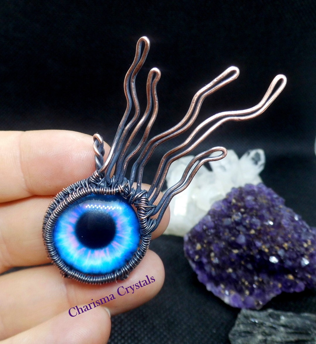 Eyeball Pendant Necklace, Novelty Jewellery, Eye Necklace, Evil Eye