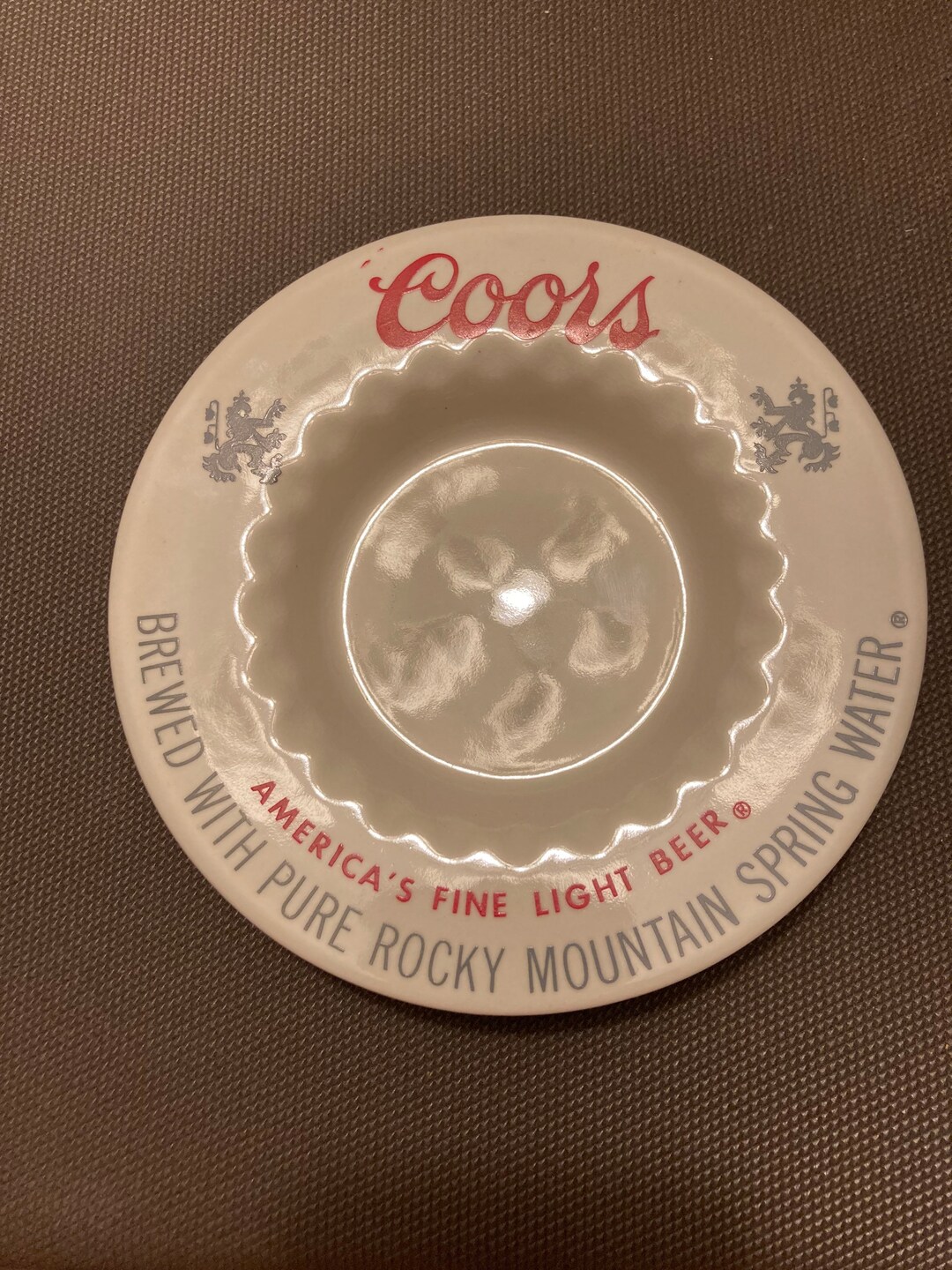 Coors Ceramic Ashtray. Vintage Rare. Collectible. REDUCED Etsy