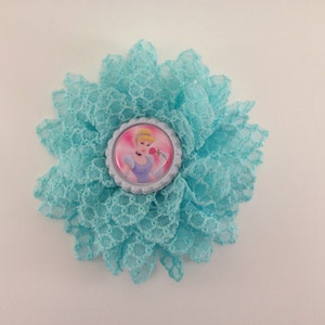 Cinderella Hair Bow, Cinderella Hair Clip, Cinderella Bow, Cinderella Clip, Disney Princess Hair Clip, Disney Princess Hair Bow