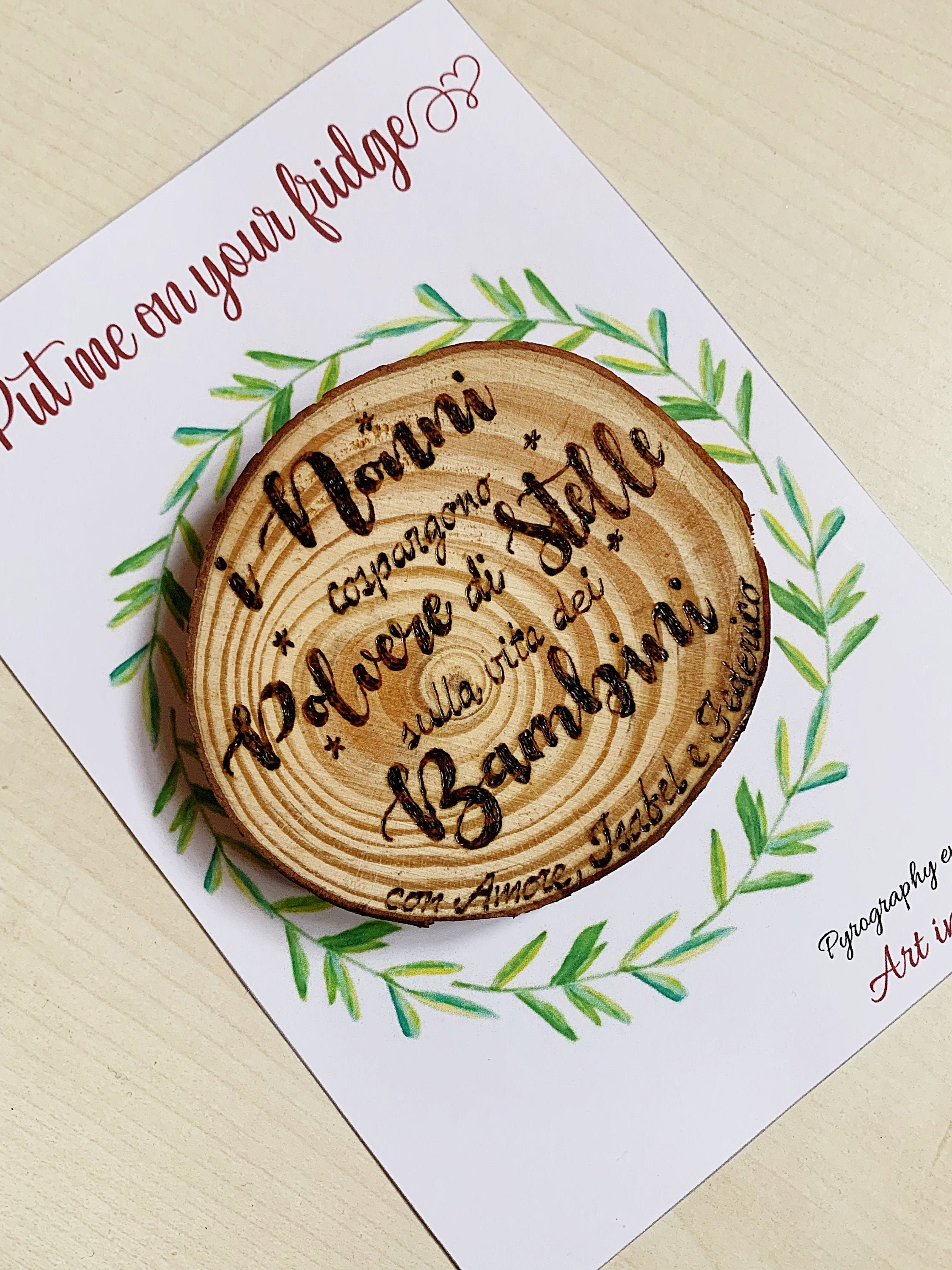 rent hungersnød effektivt Grandparents Day Magnet Wood Slice Card Gift Unique - Etsy