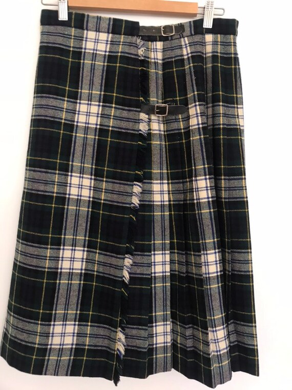 white tartan kilt