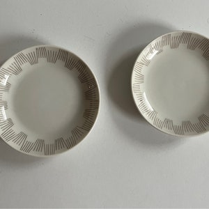 ARZBERG Germany Teabag Dish Mid Century Modern Light Gold Pattern Vintage