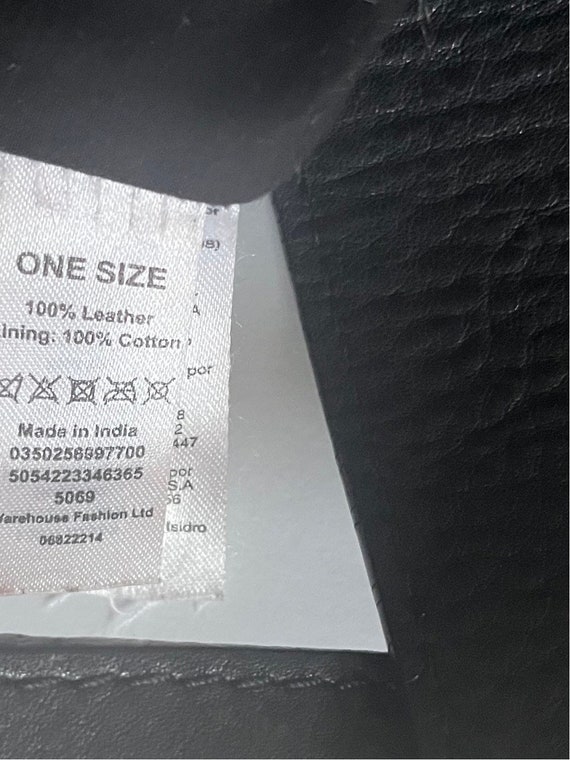 WAREHOUSE Handbag Purse Black Leather Crossbody M… - image 5