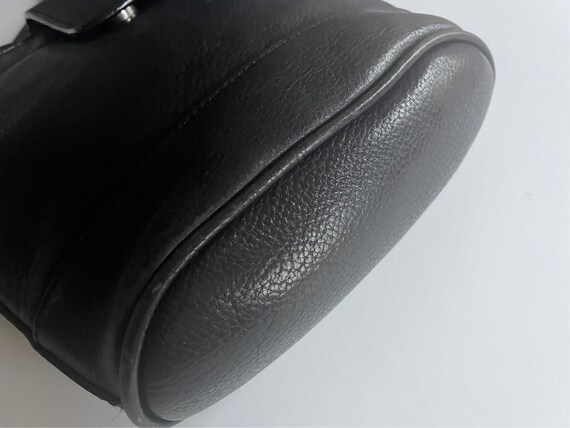 WAREHOUSE Handbag Purse Black Leather Crossbody M… - image 4