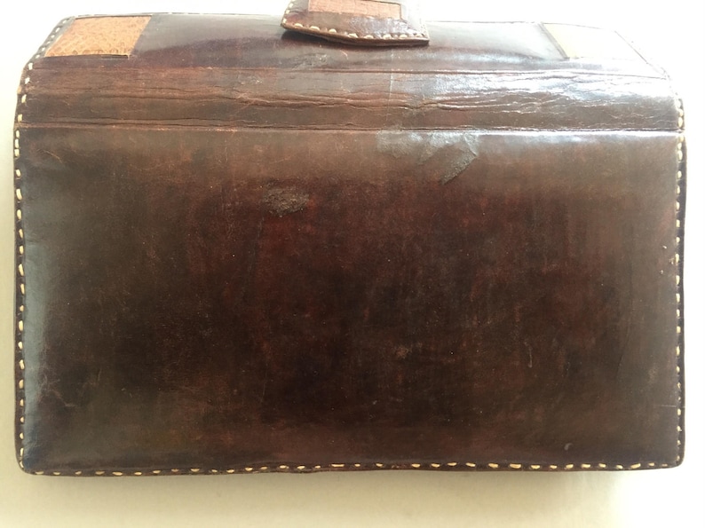 Leather PATCHWORK Clutch Snakeskin Patches Hand Made One Etsy