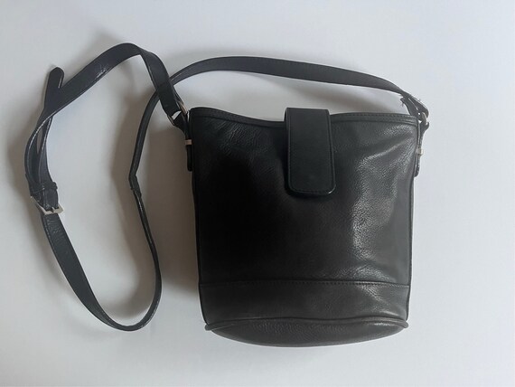 WAREHOUSE Handbag Purse Black Leather Crossbody M… - image 2