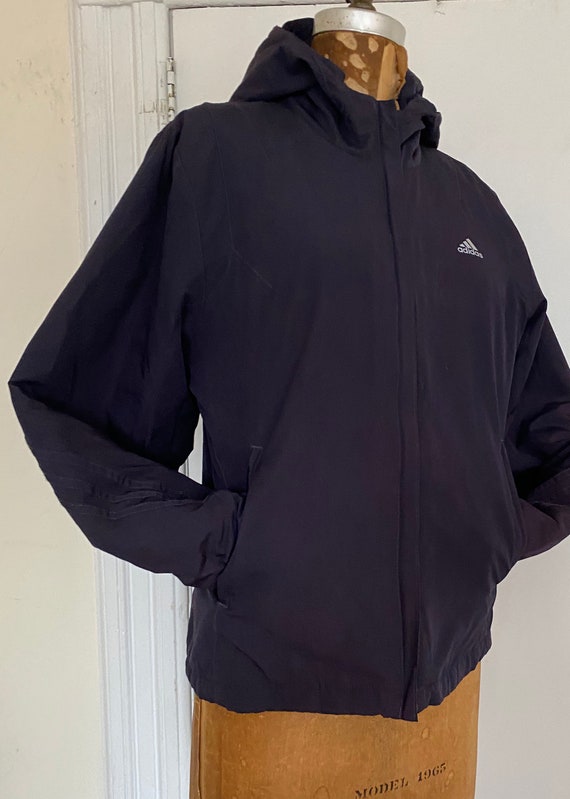 ADIDAS Jacket Hood Navy Blue ClimaWarm Size Medium