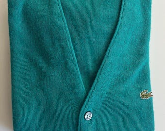 Vintage 1980s Izod Lacoste Knit Mini Rare Blue Crocodile Perfect