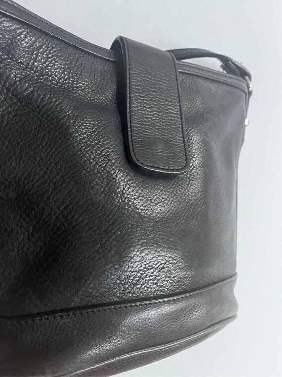 WAREHOUSE Handbag Purse Black Leather Crossbody M… - image 3