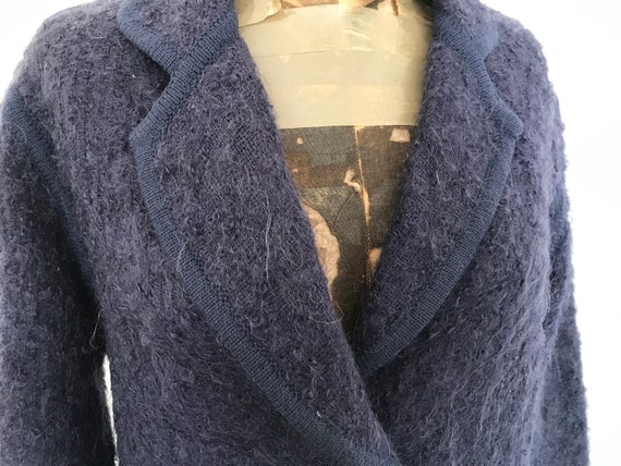 TRACHTEN WOOL Cardigan Jacket Blue Mohair JOBIS S… - image 6