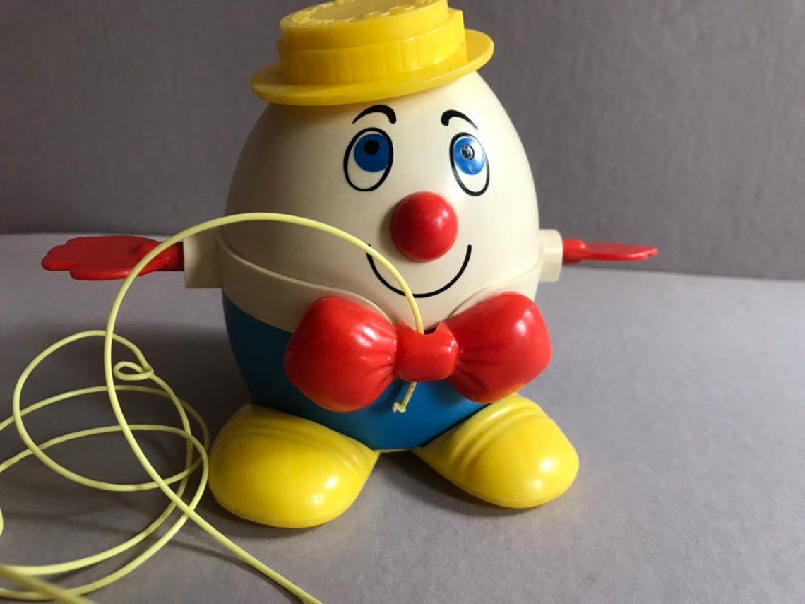HUMPTY DUMPTY Fisher Price Vintage Pulling Toy 736 Rotating Etsy