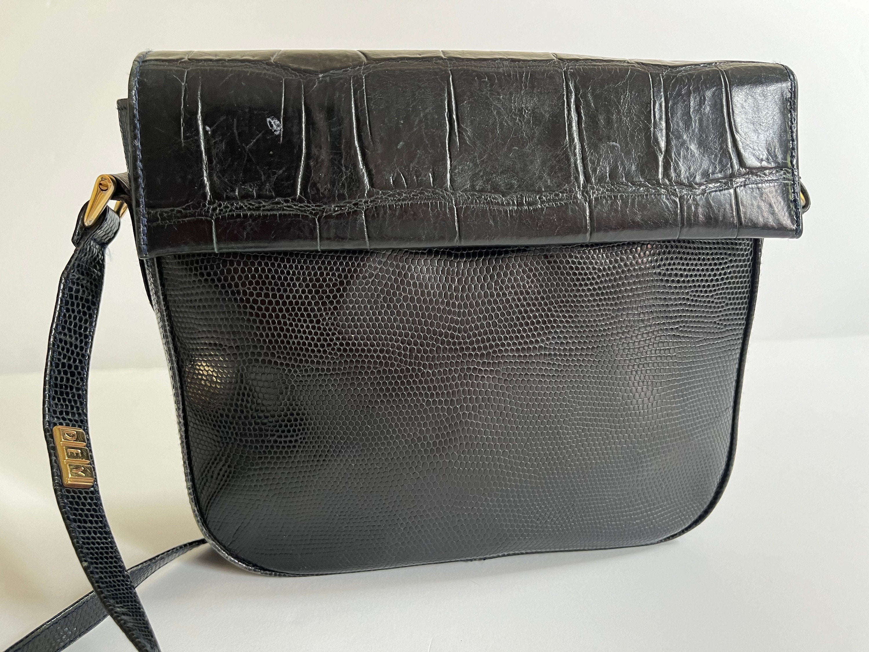 Rolf DEY Handbag Black Leather Lizzard Purse Vintage - Etsy Rolf DEY Handbag Black Leather Lizzard Purse Vintage - Etsy