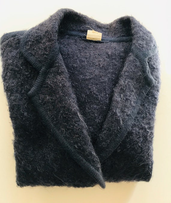 TRACHTEN WOOL Cardigan Jacket Blue Mohair JOBIS S… - image 5