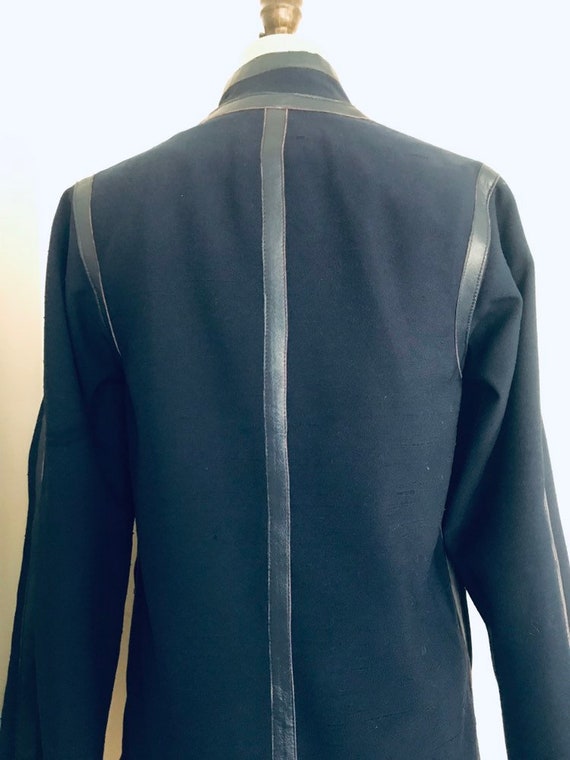 LILLI ANN 1960s Jacket Tunic Style Navy Blue Leat… - image 8