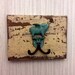 Blue Pig with Wings Hook on Reclaimed Baseboard / Key Hook / Robe Hook / Towel Hook