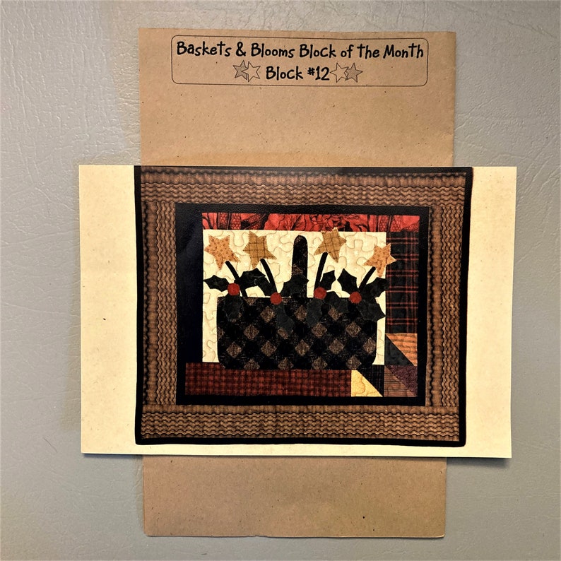 Baskets and Blooms Block of the Month Quilt Block Patterns Etsy