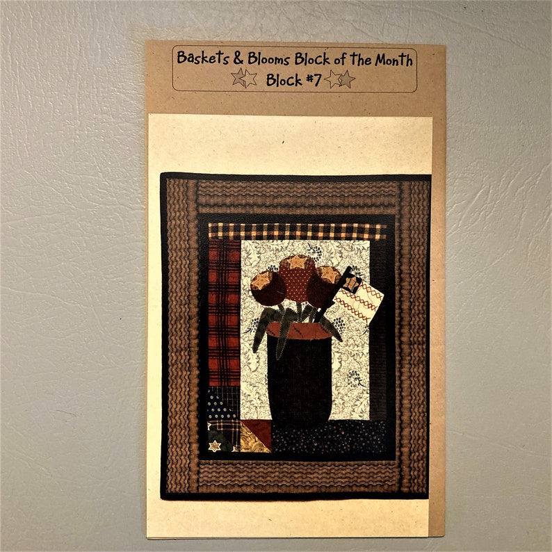 Baskets and Blooms Block of the Month Quilt Block Patterns Etsy