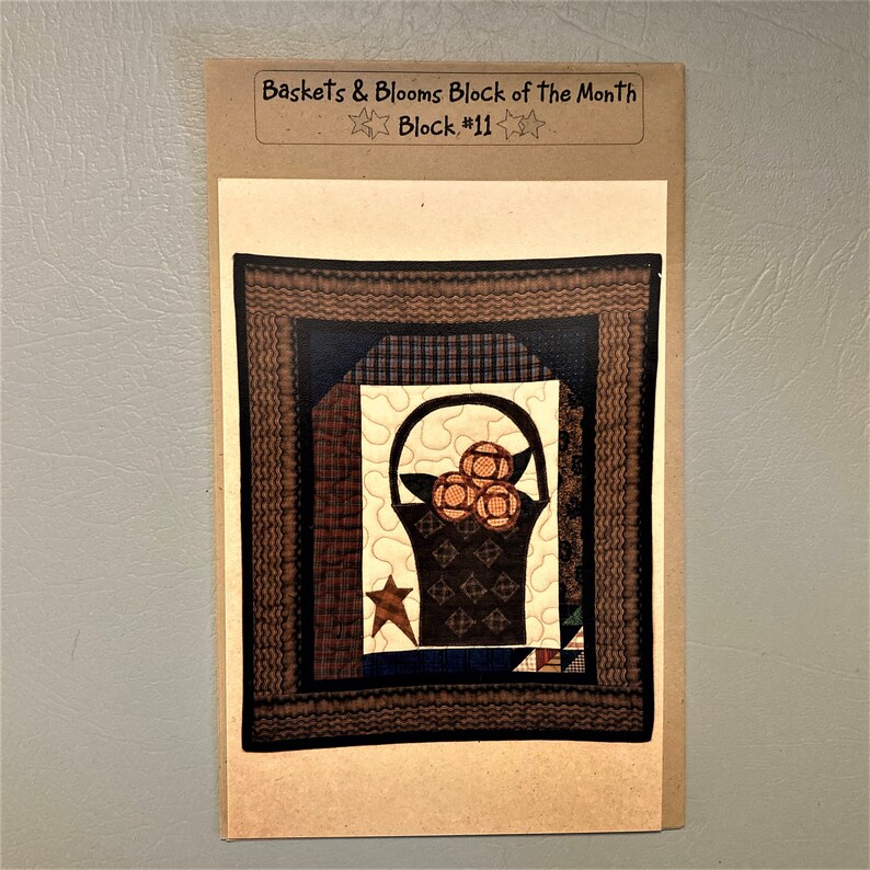 Baskets and Blooms Block of the Month Quilt Block Patterns Etsy