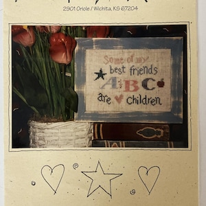 Best Friends - Cross Stitch Chart and Linen - Lizzie Kate Designs