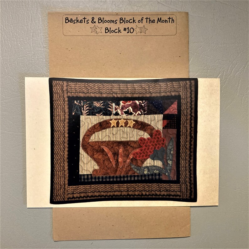 Baskets and Blooms Block of the Month Quilt Block Patterns Etsy