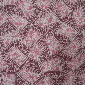 Vintage Quilt Stoff geometrischer Futtersack Baumwollstoff / 1930er 1940er Jahre