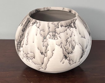 Jarrón decorativo de cerámica personalizado con pelo de caballo o mascota - Hecho en Canadá