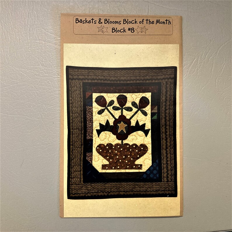 Baskets and Blooms Block of the Month Quilt Block Patterns Etsy