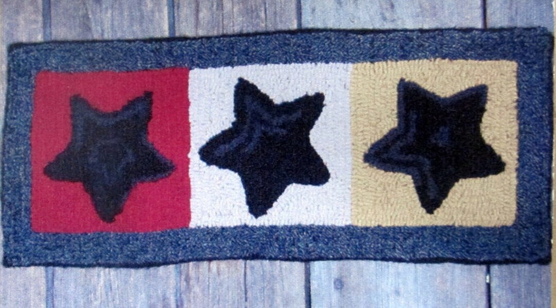 Stars Rug Hooking Kit by Bittersweet Hooked Rugs - Etsy