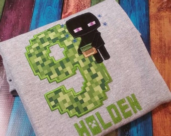 Minecraft Birthday Shirt Etsy - 