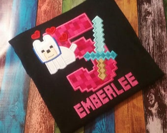 Minecraft Birthday Shirt Etsy