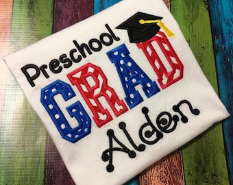 Appliqued Graduation T-shirt, Personalized School Shirt