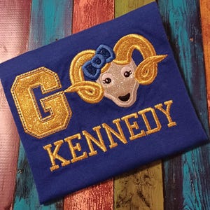 School Mascot GO Shirt, School Team Shirt, Mascot T-shirt, applique shirt, embroidery shirt, school pride shirt, sport shirt, Spirit shirt
