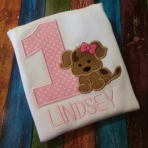 Family Birthday Party Shirts, Mom, Dad and Child birthday shirts, Appliqued Puppy Party Shirts, Family Shirts,