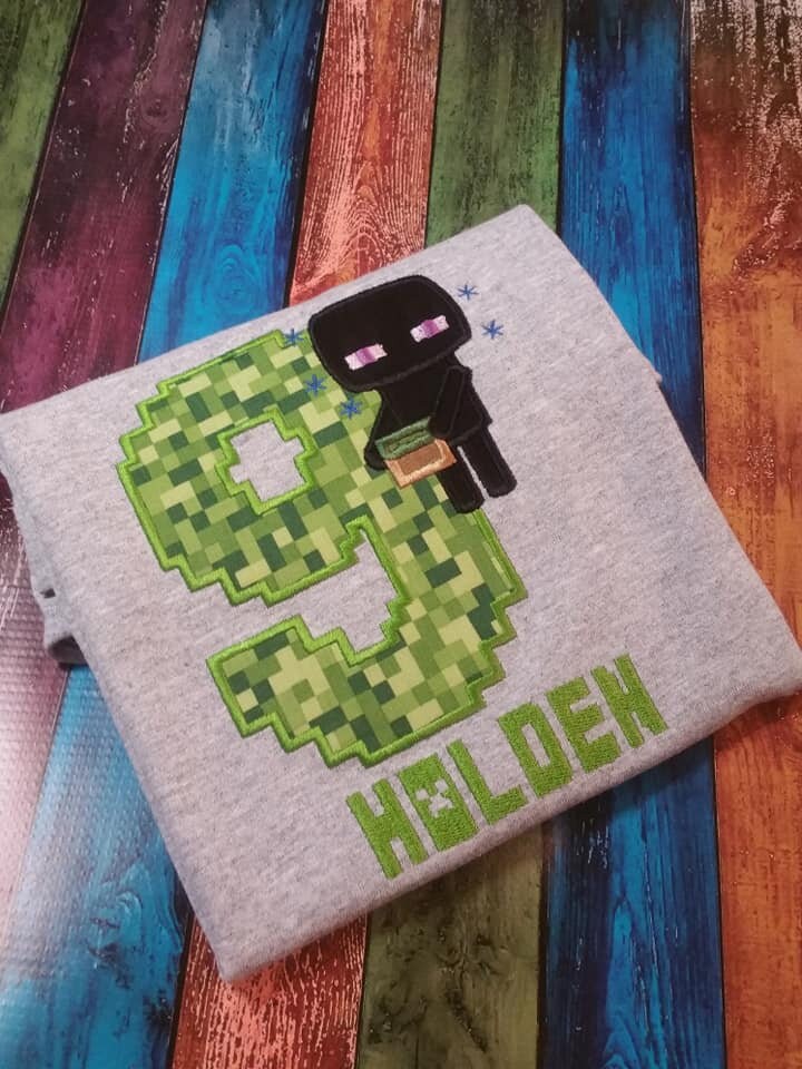 Video Game Party Shirt with Enderman