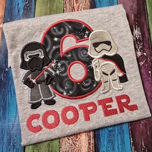 Space Wars Birthday Shirt, Applique Robot shirt, Space Robot shirt, Child's T-shirt, Android Birthday shirt, children's Clothing, Monogram