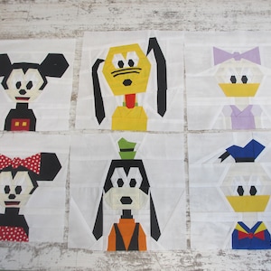 Mickey Mouse and Friends Foundation Paper Piecing Block