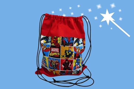 Marvel Drawstring Backpack Personalized 