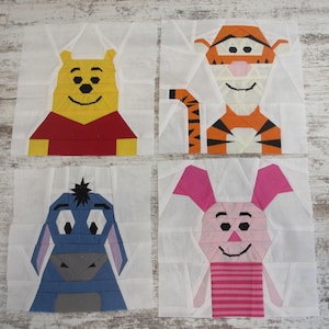 Winnie the Pooh and Friends Foundation Paper Piecing Block
