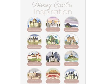 Disney Castles Inspiration Poster