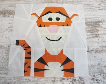 Tigger Foundation Paper Piecing Block
